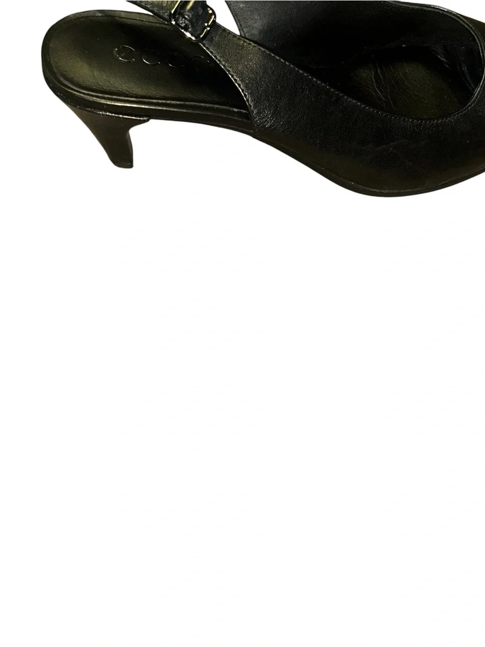 ECCO Shape 45 Pointy Sleek Slingback Pumps in black leather size 8